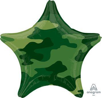 Куля фольгована 18" зірка Мілітарі 3202-2906 фото