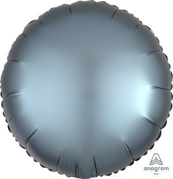 Куля фольгована коло 18" Сатин синя сталь 3204-0077 фото