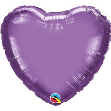 Куля фольгована 18" Серце хром фіолетове 3204-0593 фото