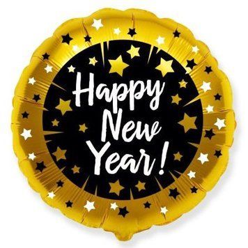 Куля фольгована коло 18" Новорічне HNY 3202-3098 фото