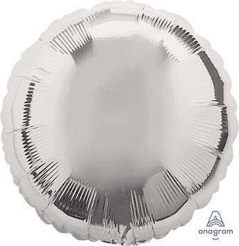Куля фольгована коло 18" срібло 1204-0017 фото